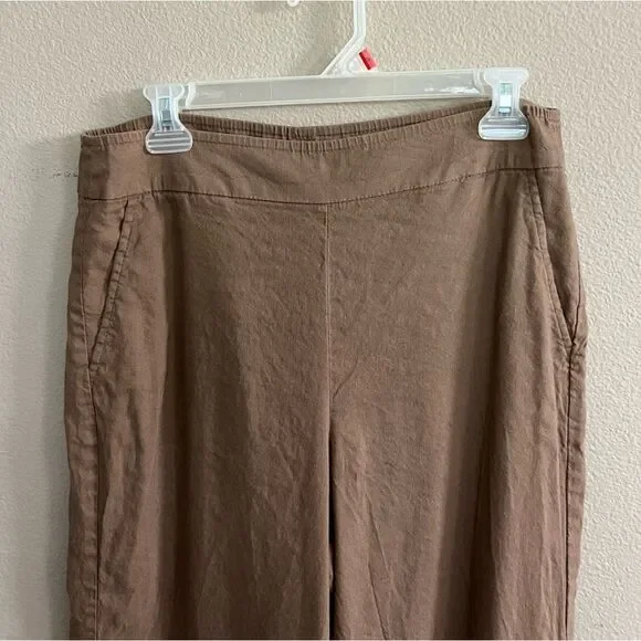 Chico’s Linen Blend Camel Pull On Pants - Picture 3 of 14